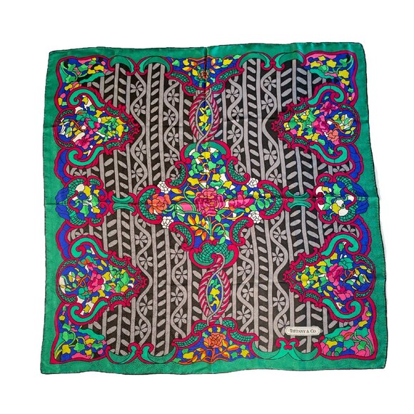 Tiffany & Co. Silk Scarf – Stained Glass-Inspired Design With Box - Picture 1 of 15